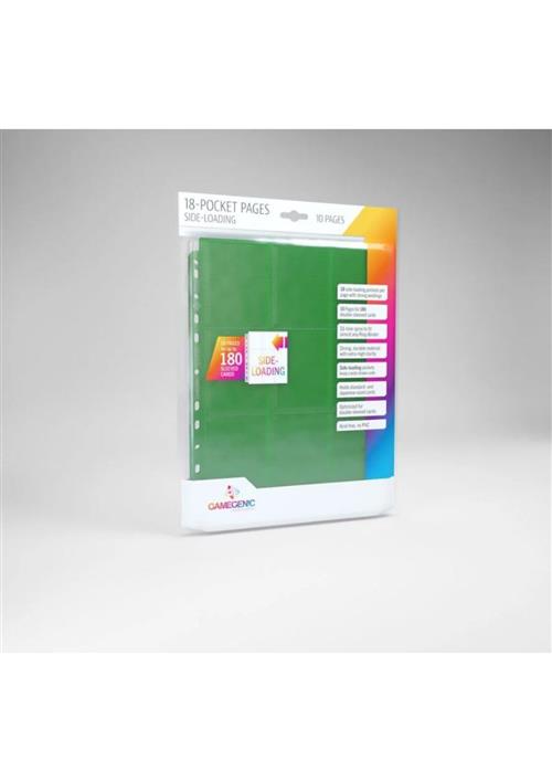 GGS30005ML - SIDELOADING - 18-POCKET PAGES - PACK 10PZ - GREEN
