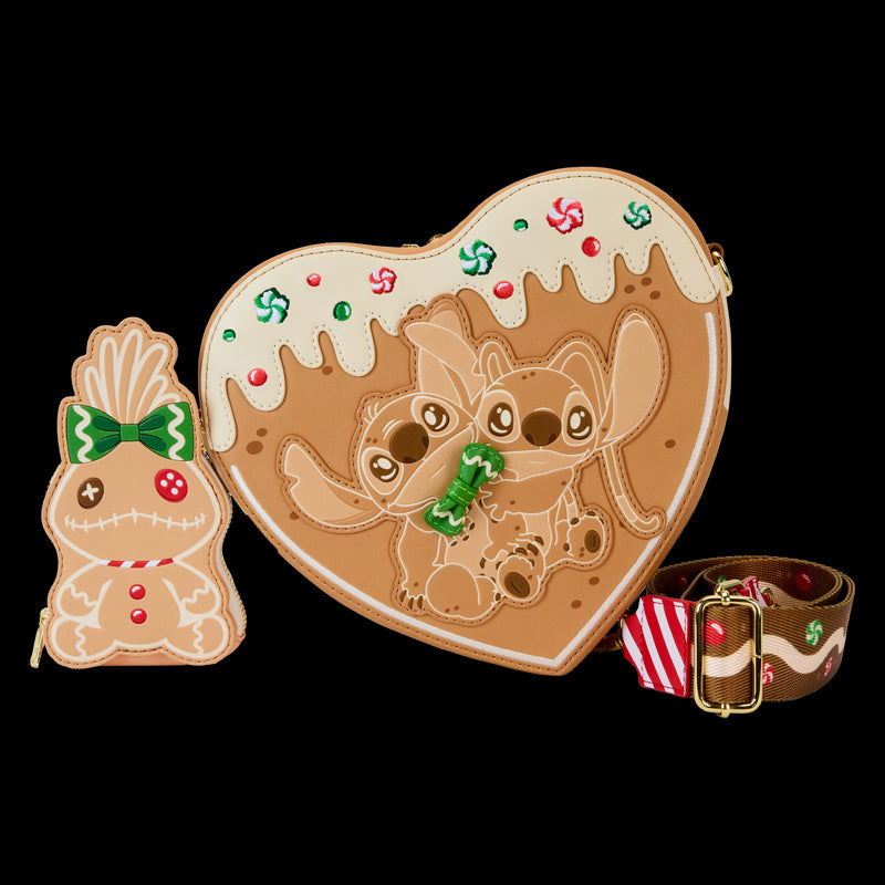 DISNEY - LILO & STITCH - BORSA A TRACOLLA - ANGEL AND STITCH GINGERBREAD HEART