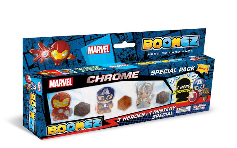 MABOBL1C - MARVEL - BOOMEZ W1 BLISTER 4PZ CHROME 3 CHROME FINISHING + 1 SURPRISE