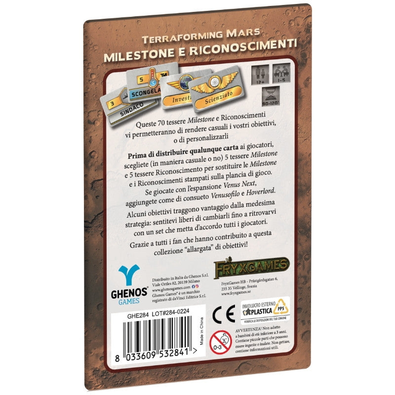 TERRAFORMING MARS - MILESTONE E RICONOSCIMENTI