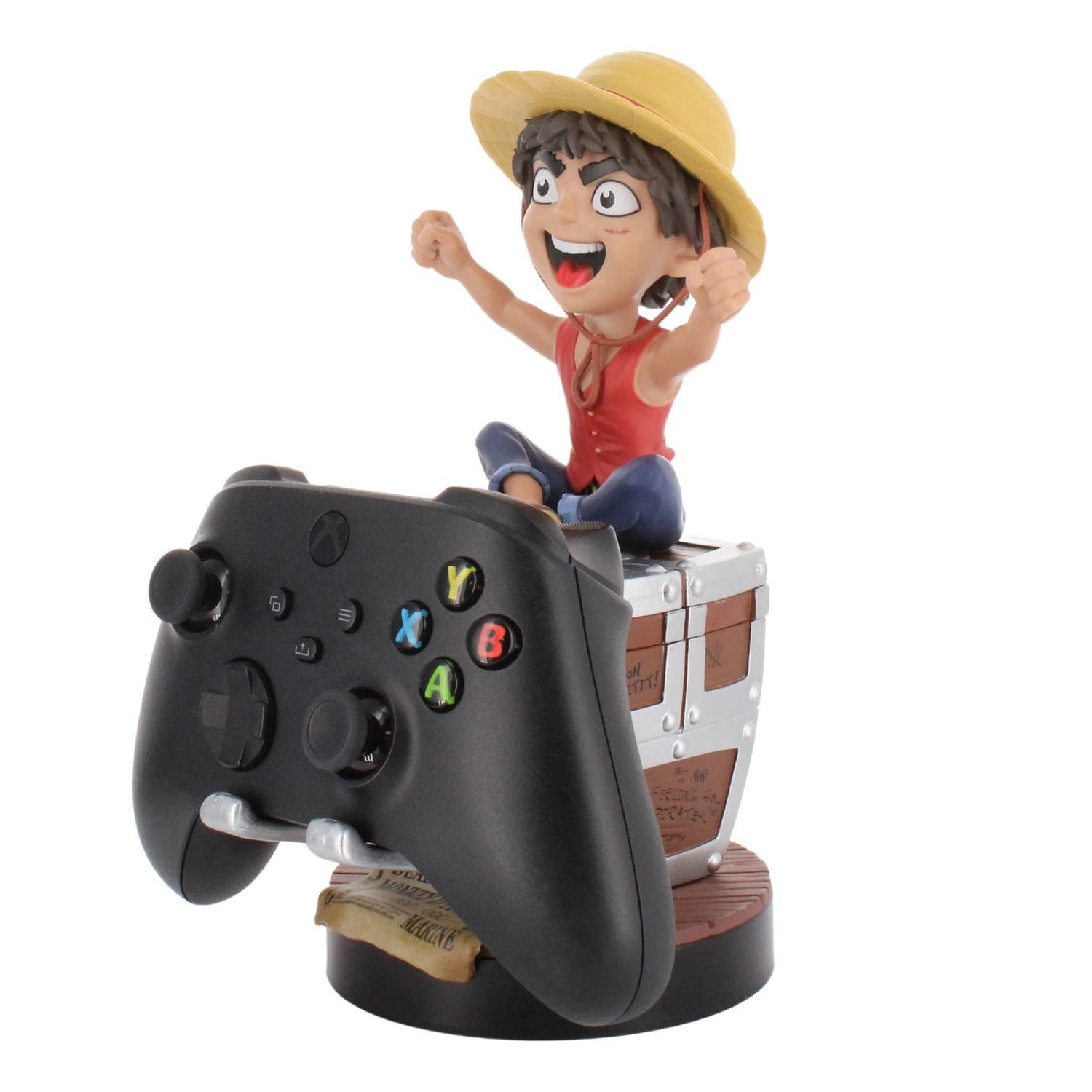 NETFLIX: ONE PIECE - CABLE GUYS FIGURE - HOLDEM - CHARGING HOLDER - LUFFY WANTED POSTER