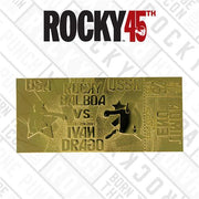 ROCKY-104G - ROCKY IV - GOLD PLATED TICKET - IVAN DRAGO FIGHT TICKET