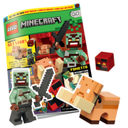 LEGO MINECRAFT N.8 - SET LEGO: BABY HOGLIN + CUBO DI MAGMA + EROE DEL NETHER!