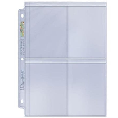 15848 - 100 FOGLI SECURE PLATINUM 4 TASCHE - 3 BUCHI - PER TOPLOADER