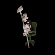 ZEROCALCARE - 3D COLLECTION - ZEROCALCARE SU SEDIA CON MOCHO (SEDIA) - STATUA 12CM