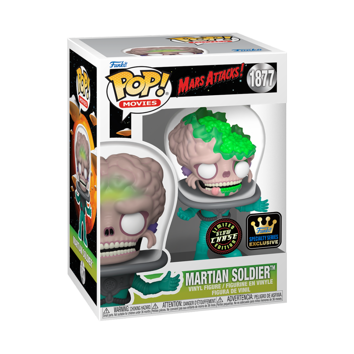 MARS ATTACKS - POP FUNKO VINYL FIGURE 1877 SOLDIER CH(GW) 9CM - CHASE