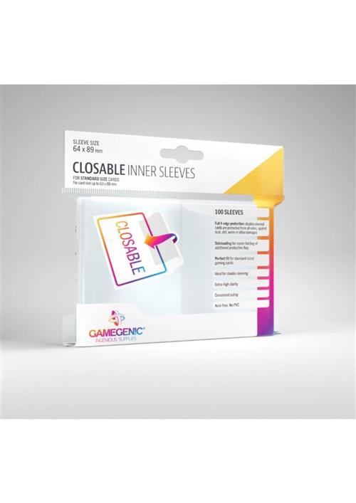 GGS10128ML - 100 CLOSABLE INNER SLEEVES - CLEAR