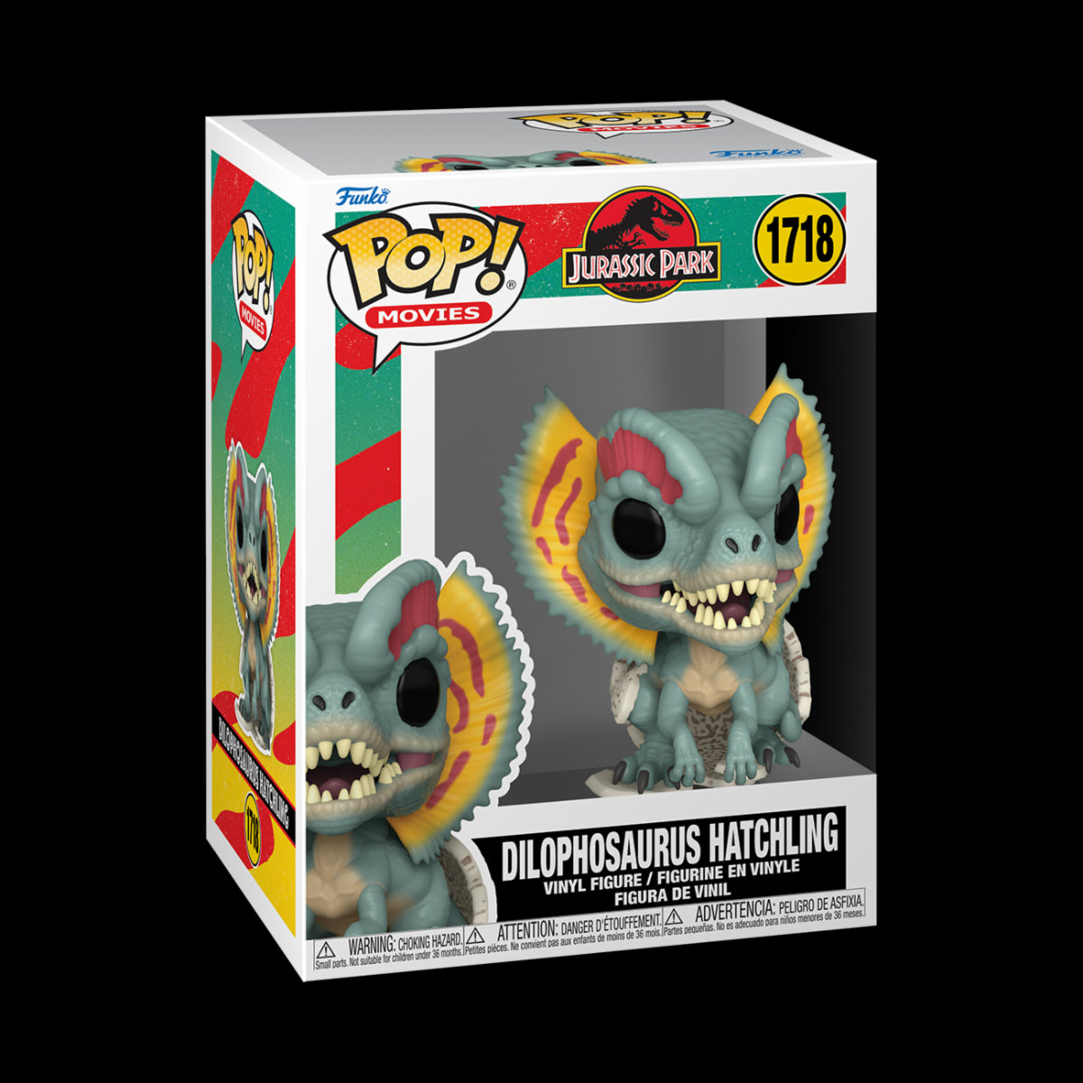 JURASSIC PARK - POP FUNKO VINYL FIGURE 1718 HATCHLING DILOPHOSAURUS 9CM