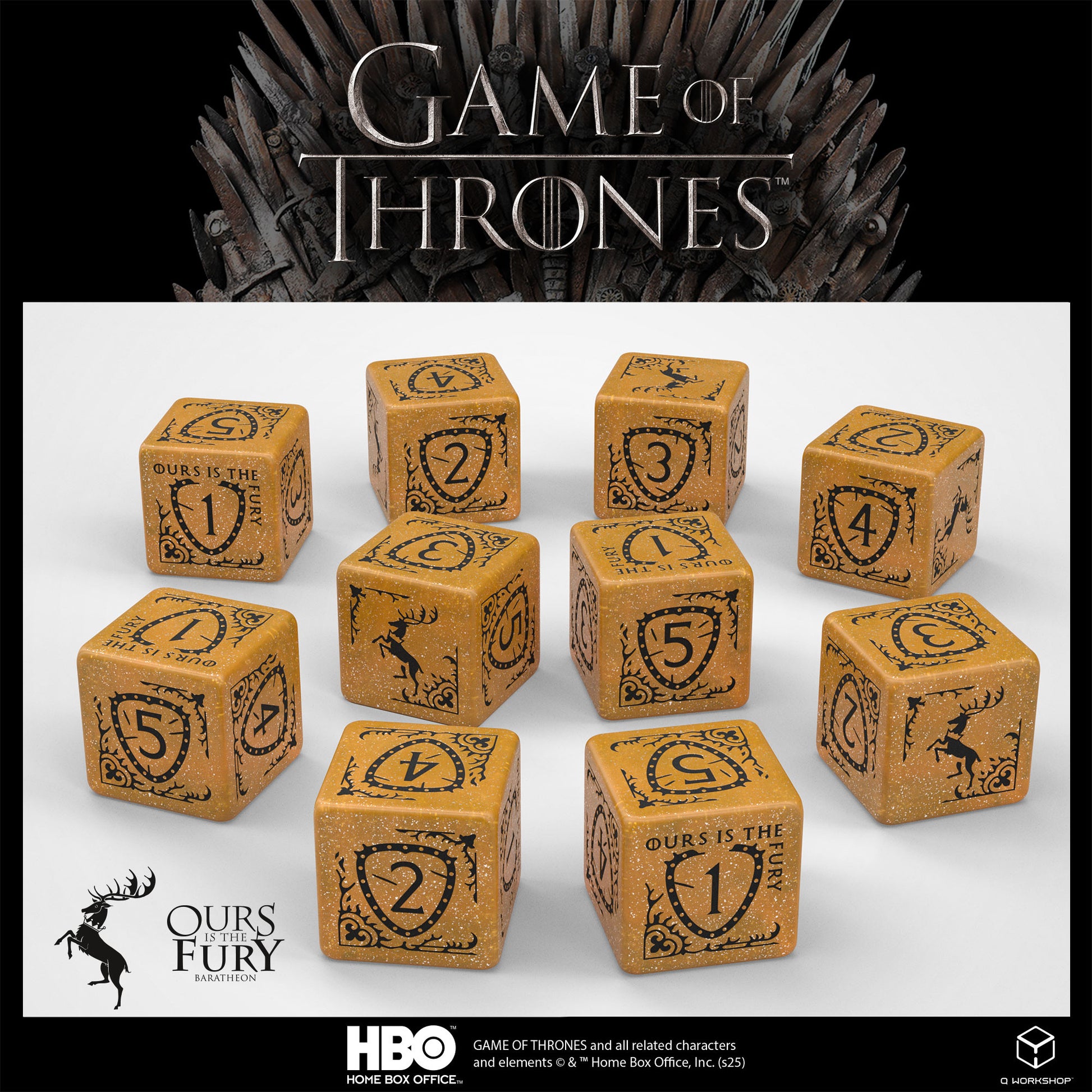 GOT/00190166/2025/4/B - SET 10 DADI - GAME OF THRONES - BARATHEON