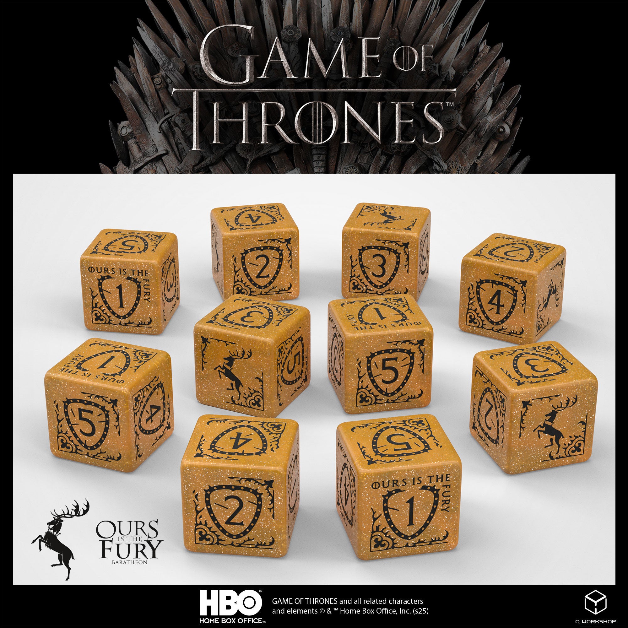 GOT/00190166/2025/4/B - SET 10 DADI - GAME OF THRONES - BARATHEON