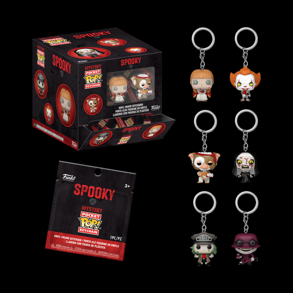 HORROR - MYSTERY POCKET POP KEYCHAIN - SPOOKY 12PC PDQ 4CM