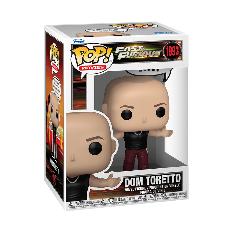 FAST & FURIOUS S2 - POP FUNKO VINYL FIGURE 1993 DOM TORETTO 9CM