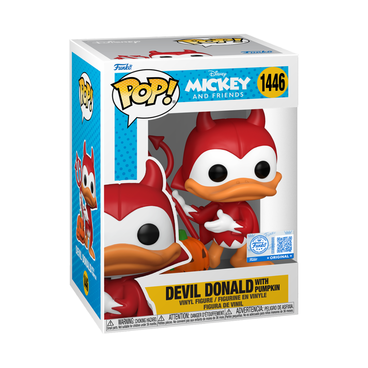 DISNEY - POP FUNKO VINYL FIGURE 1446 DEVIL DONALD REGULAR 9CM