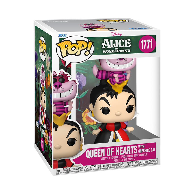 DISNEY: ALICE IN WONDERLAND S3 - POP FUNKO PREMIUM VINYL FIGURE 1771 QUEEN OF HEARTS WITH CHESHIRE CAT 9CM