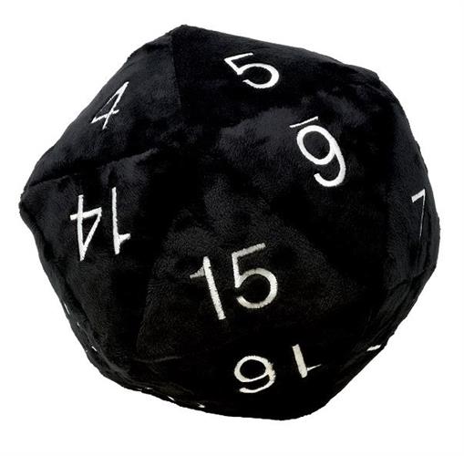 85335 - DICE - JUMBO D20 PLUSH BLACK