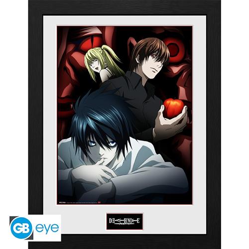 PFC1968 - DEATH NOTE - FRAMED POSTER (30.5X40.6) - LIGHT AND MISA