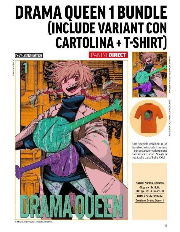 DRAMA QUEEN 1 - VARIANT BUNDLE CON TSHIRT M