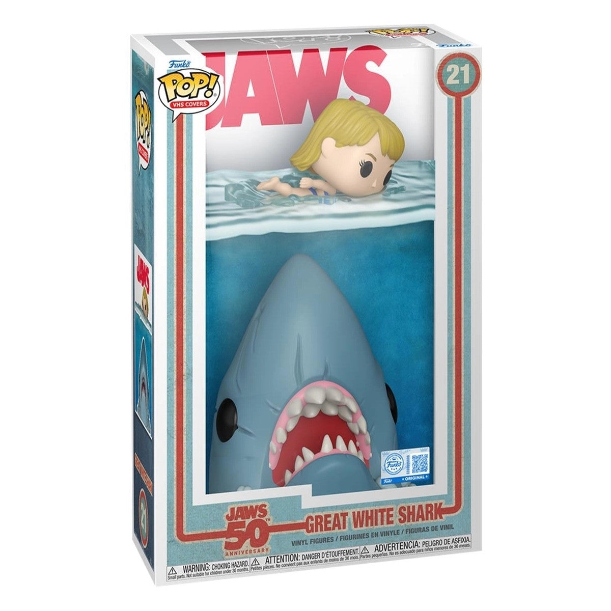 JAWS - POP FUNKO COMIC COVERS VINYL FIGURE 21 GREAT WHITE SHARK 9CM