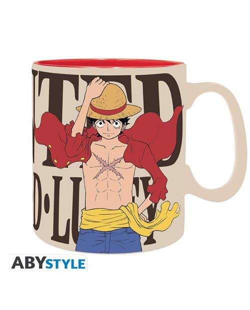 ABYMUGA010 - ONE PIECE - TAZZA 460ML - LUFFY & WANTED