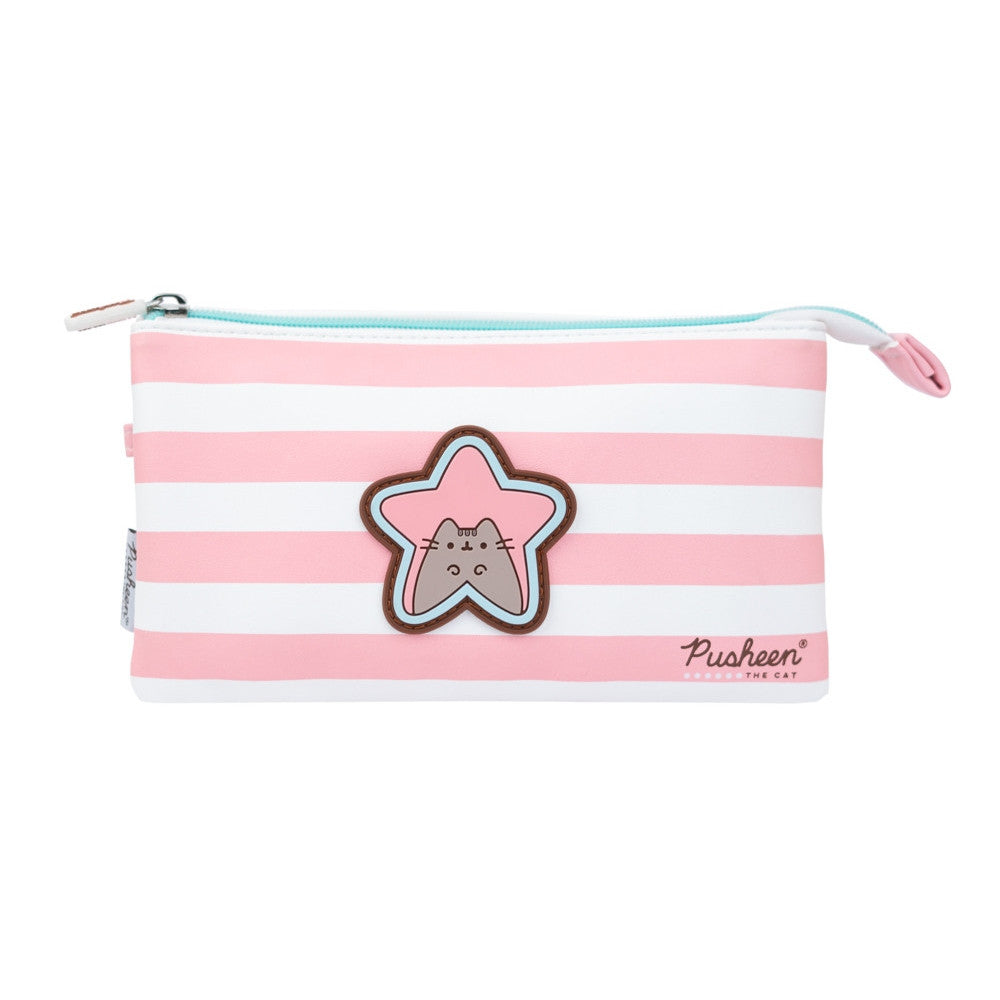 MARE0060 - PUSHEEN THE CAT - ASTUCCIO A TRE SCOMPARTI - PUSHEEN ROSE COLLECTION