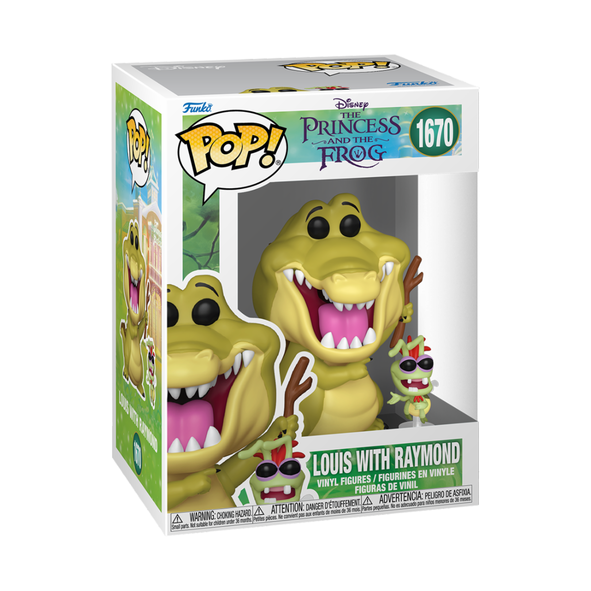 DISNEY: THE PRINCESS AND THE FROG - POP & BUDDY FUNKO VINYL FIGURE 1670 LOUIS WITH RAYMOND 9CM