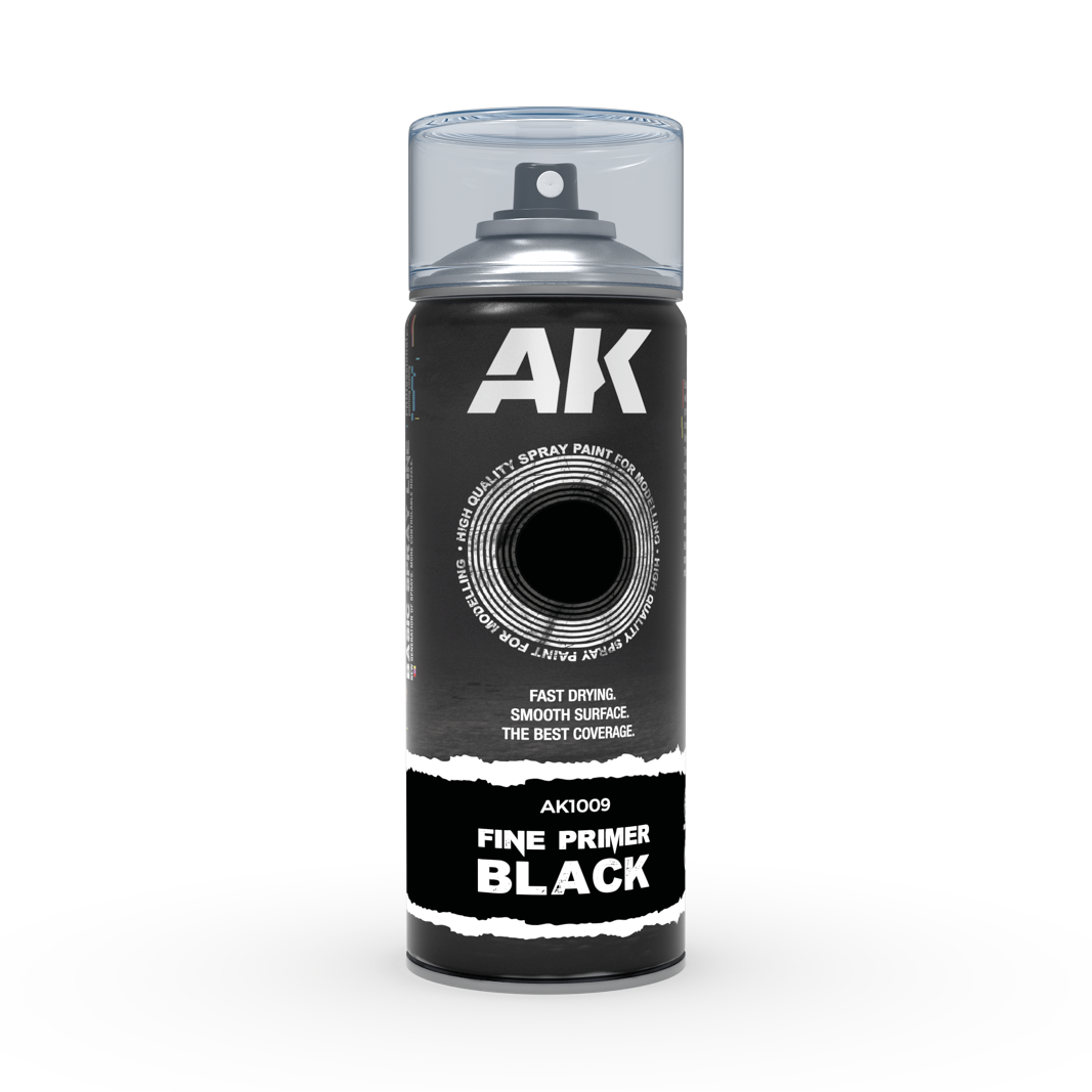 AK1009 - SPRAY - FINE PRIMER BLACK - 400 ML