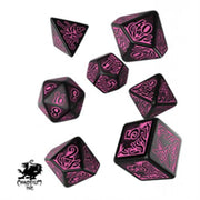 SCTR20 - SET 7 DADI CALL OF CTHULHU 7TH EDITION BLACK/MAGENTA