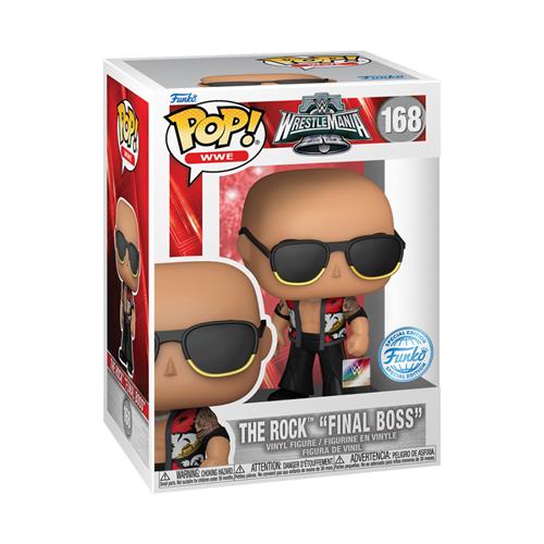 WWE - POP FUNKO VINYL FIGURE 168 THE ROCK- FINAL BOSS (WRESTLEMANIA 40) 9CM