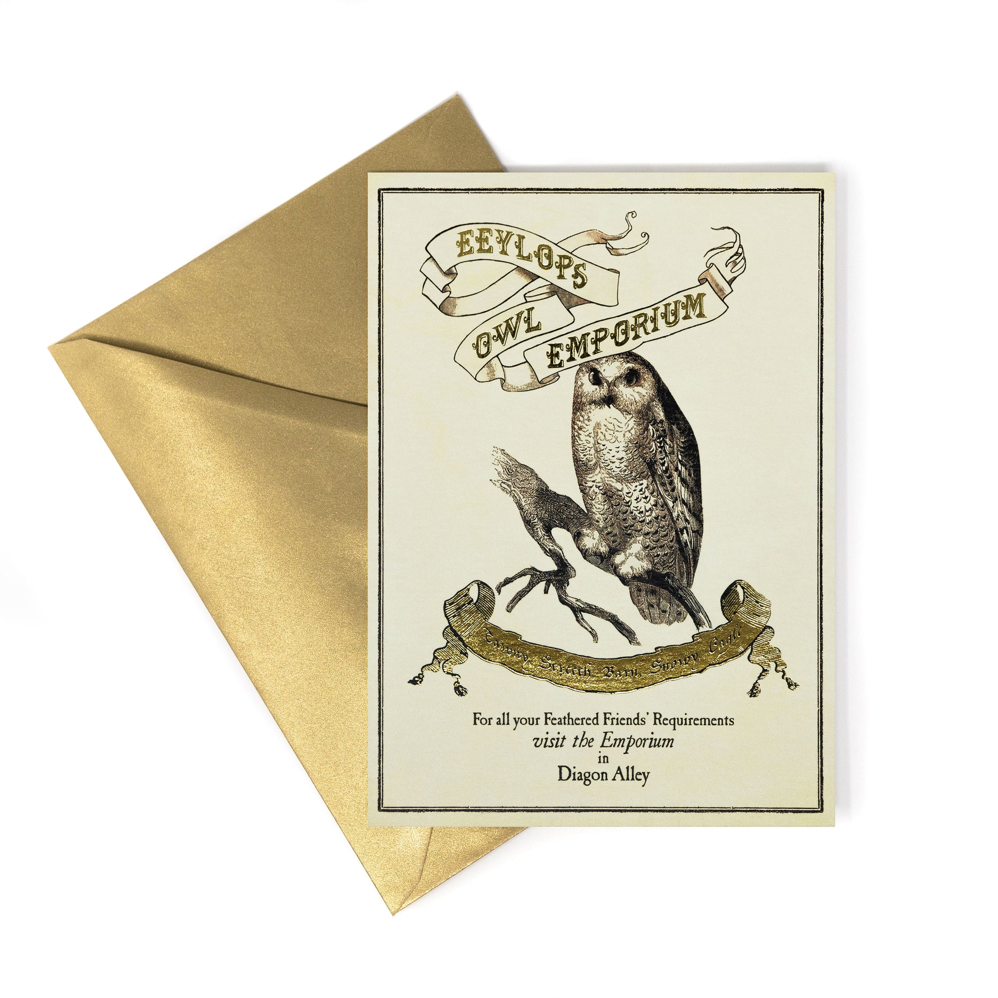 HPCARD30 - DIAGON ALLEY: EEYLOPS OWL EMPORIUM POSTER - NOTECARD
