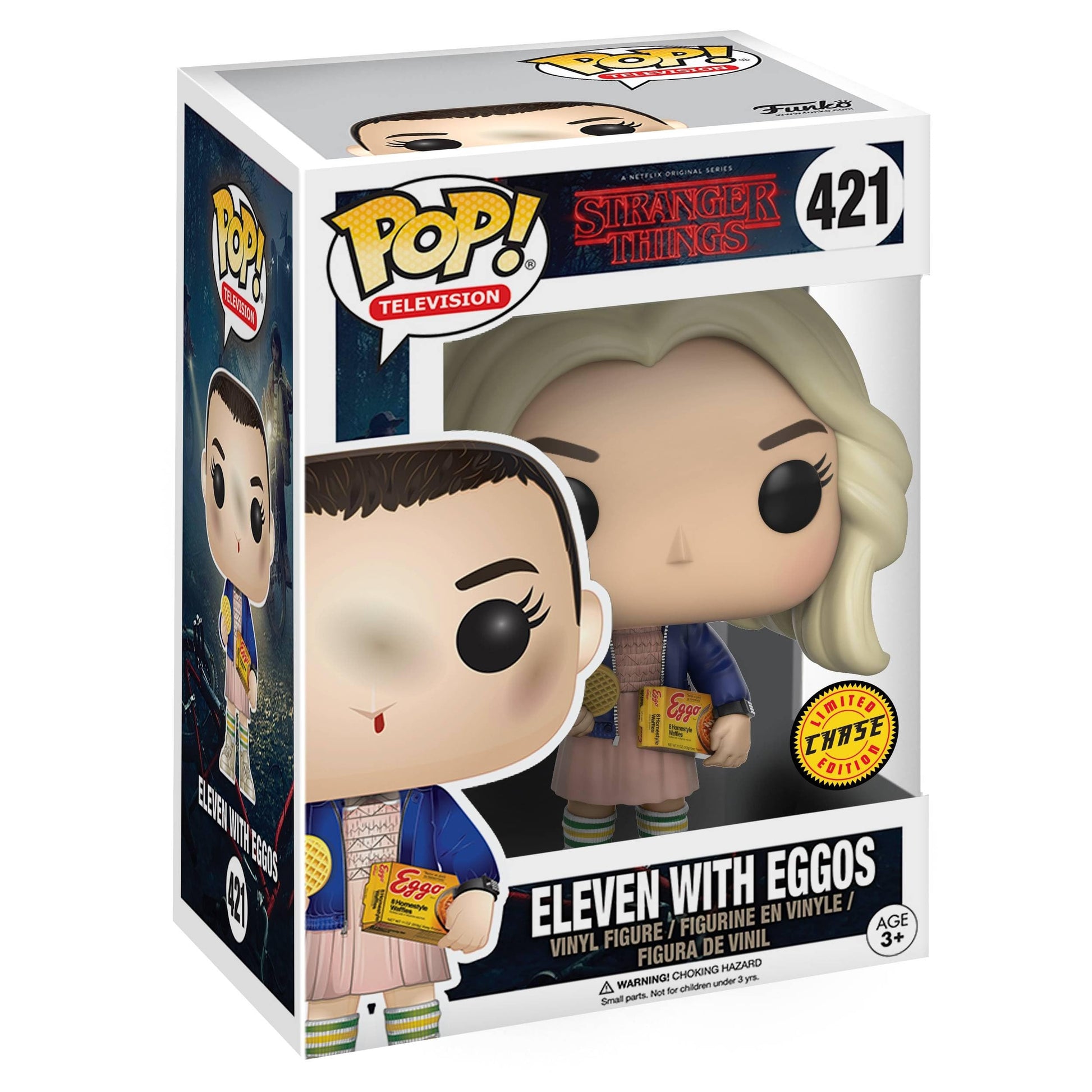 STRANGER THINGS - POP FUNKO VINYL FIGURE 421 ELEVEN WITH EGGOS 9CM - CHASE