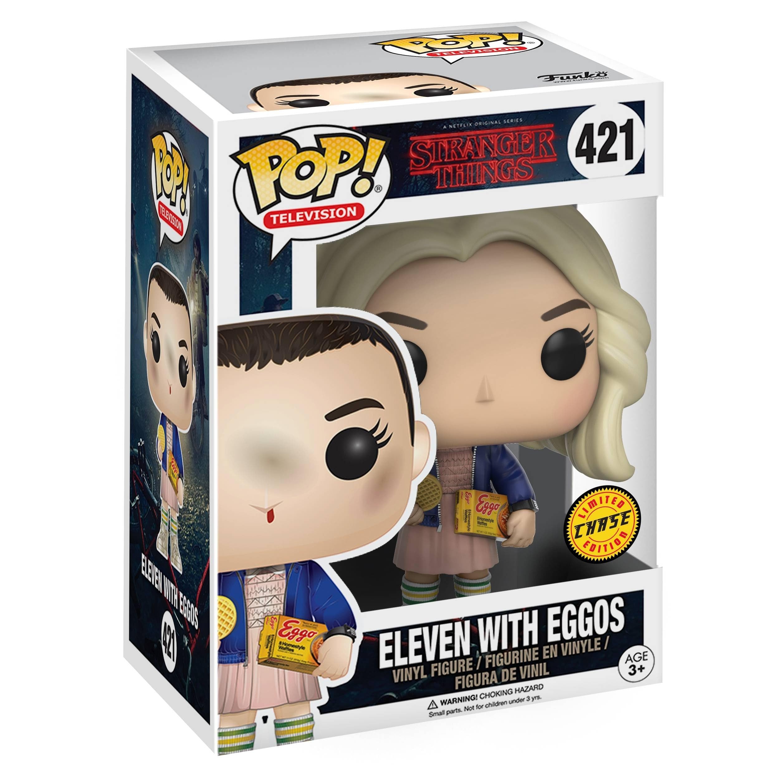 STRANGER THINGS - POP FUNKO VINYL FIGURE 421 ELEVEN WITH EGGOS 9CM - CHASE