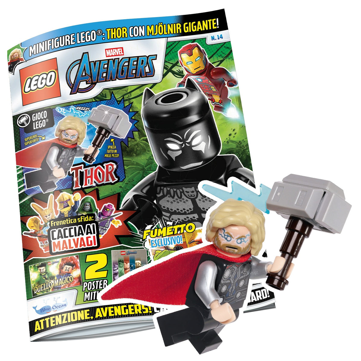 LEGO AVENGERS N.14 - THOR + MJOLNIR GIGANTE