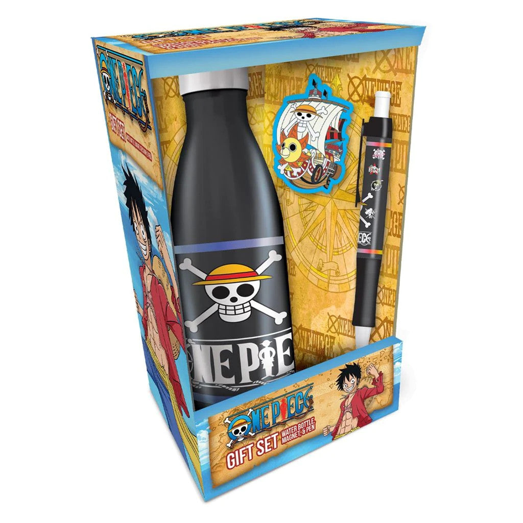 GP86598 - ONE PIECE - BOTTLE, MAGNET, PIN GIFT SET - STRAW HAT CREW