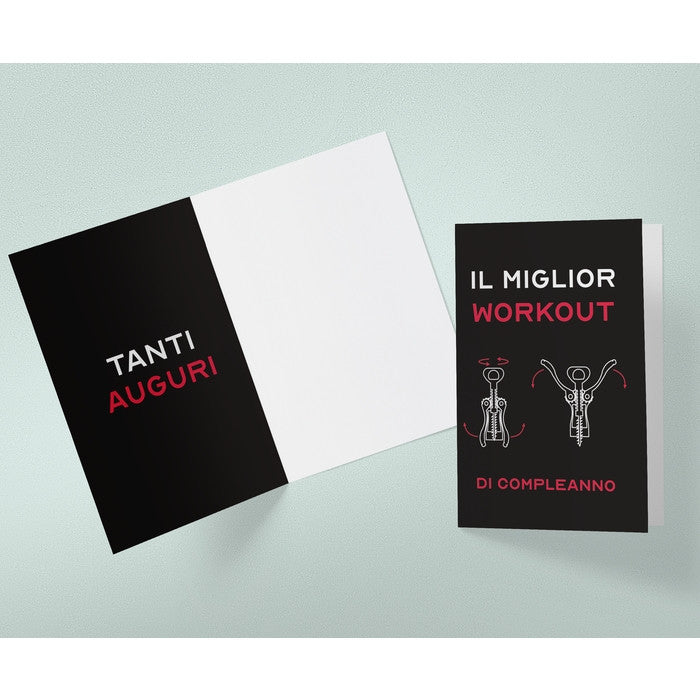 BIGLIETTO AUGURI - BA37 - WORKOUT