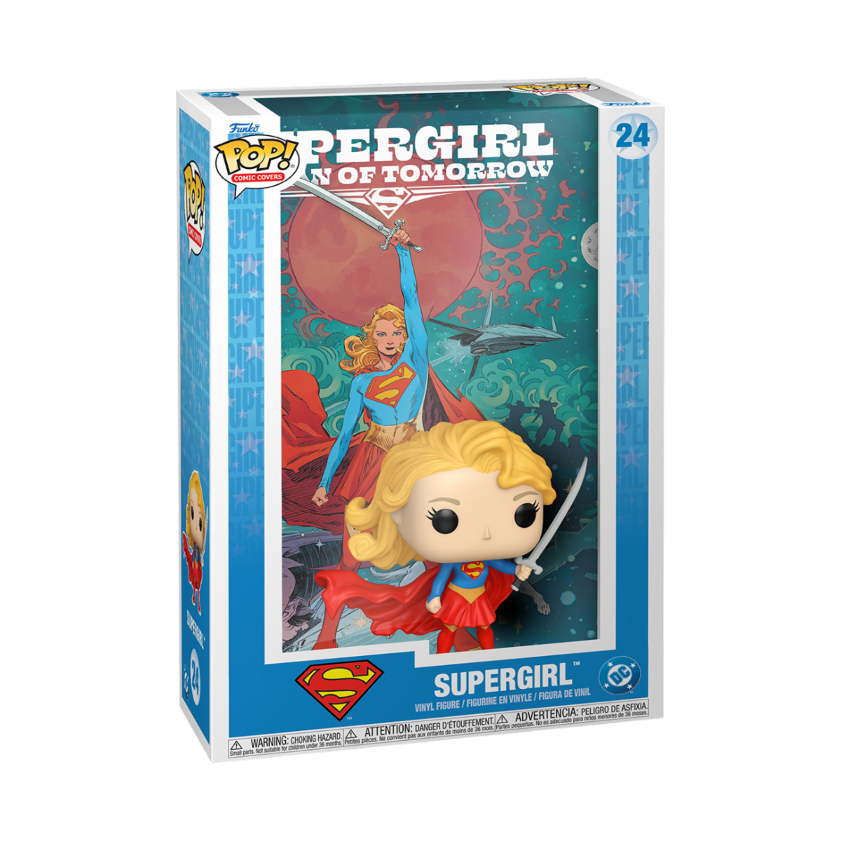 DC COMICS - POP FUNKO COMIC COVER VINYL FIGURE 24 SUPERGIRL 9CM