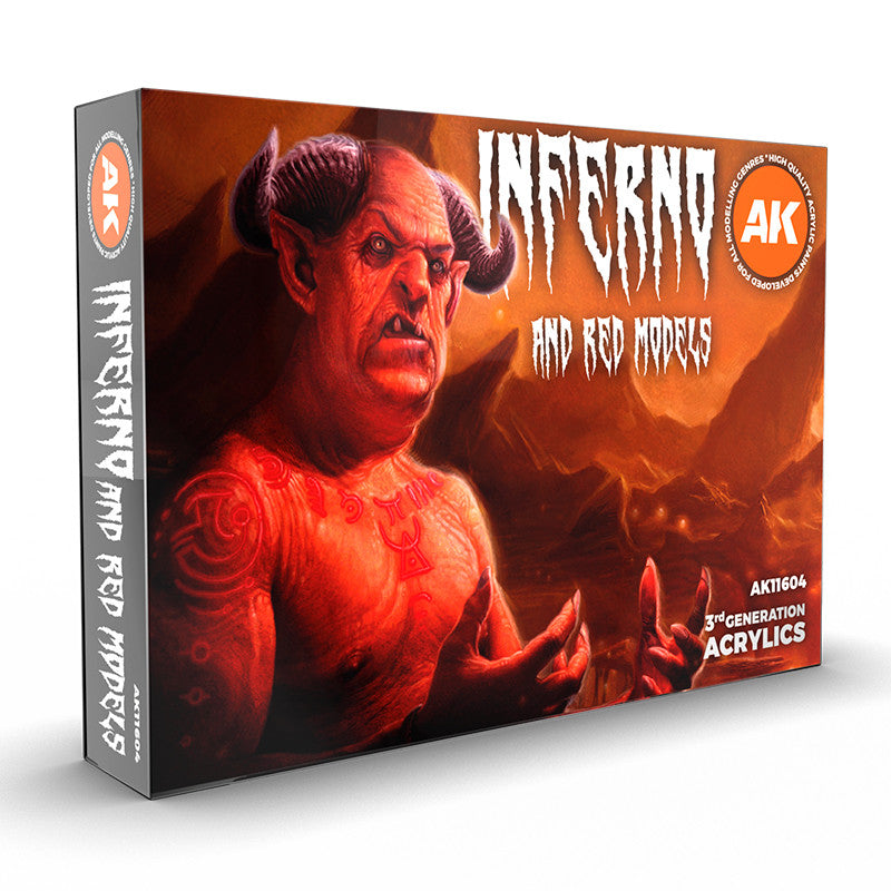 AK11604 - 3GEN ACRYLICS - INFERNO AND RED CREATURES - SET DA 6 COLORI
