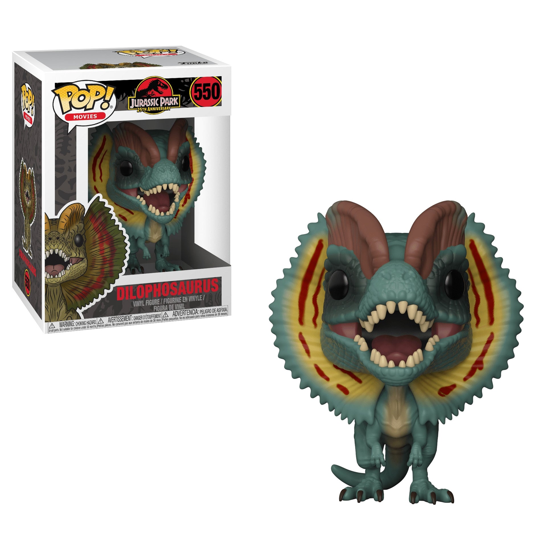 JURASSIC PARK - POP FUNKO VINYL FIGURE 550 DILOPHOSAURUS 9CM - REGULAR