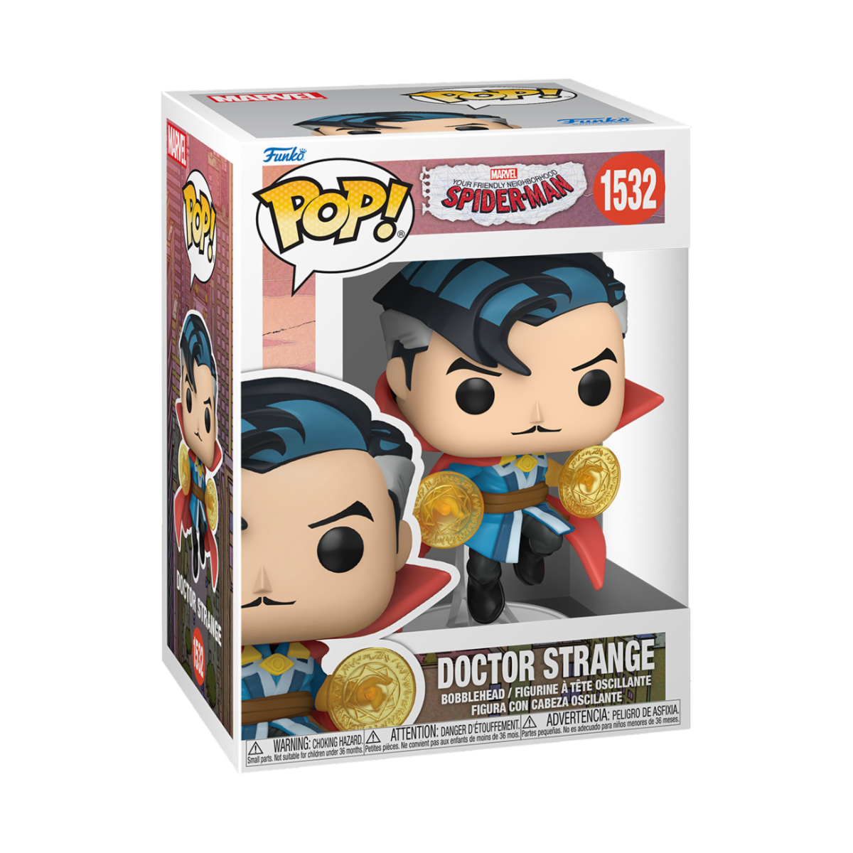 MARVEL: YOUR FRIENDLY NEIGHBORHOOD SPIDER-MAN - POP FUNKO VINYL FIGURE 1532 DOCTOR STRANGE 9CM