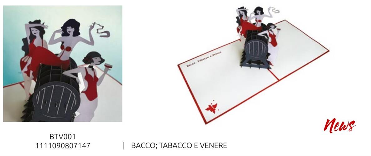 BIGLIETTO DI AUGURI POP-UP 3D - MUSICA & EVENTI - BACCO TABACCO VENERE