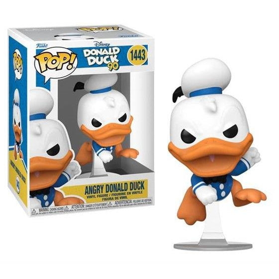 DISNEY: DONALD DUCK 90TH ANNIVERSARY - POP FUNKO VINYL FIGURE 1443 DONALD DUCK (ANGRY) 9CM