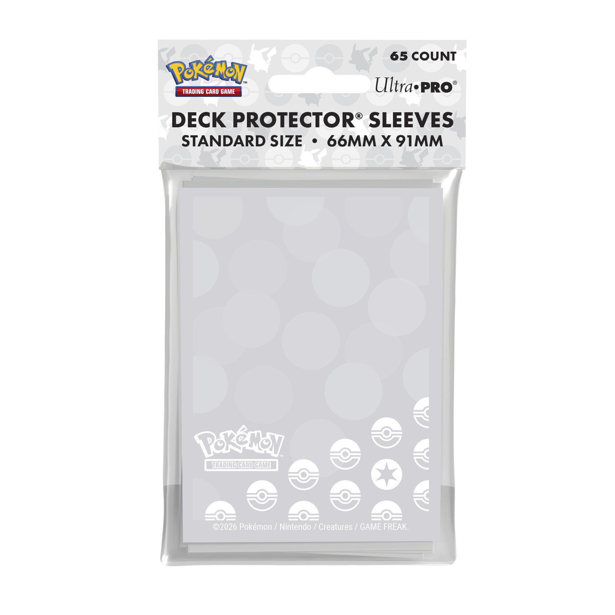 16751 - 65 DECK PROTECTOR SLEEVES - POKEMON - COLORLESS TYPE