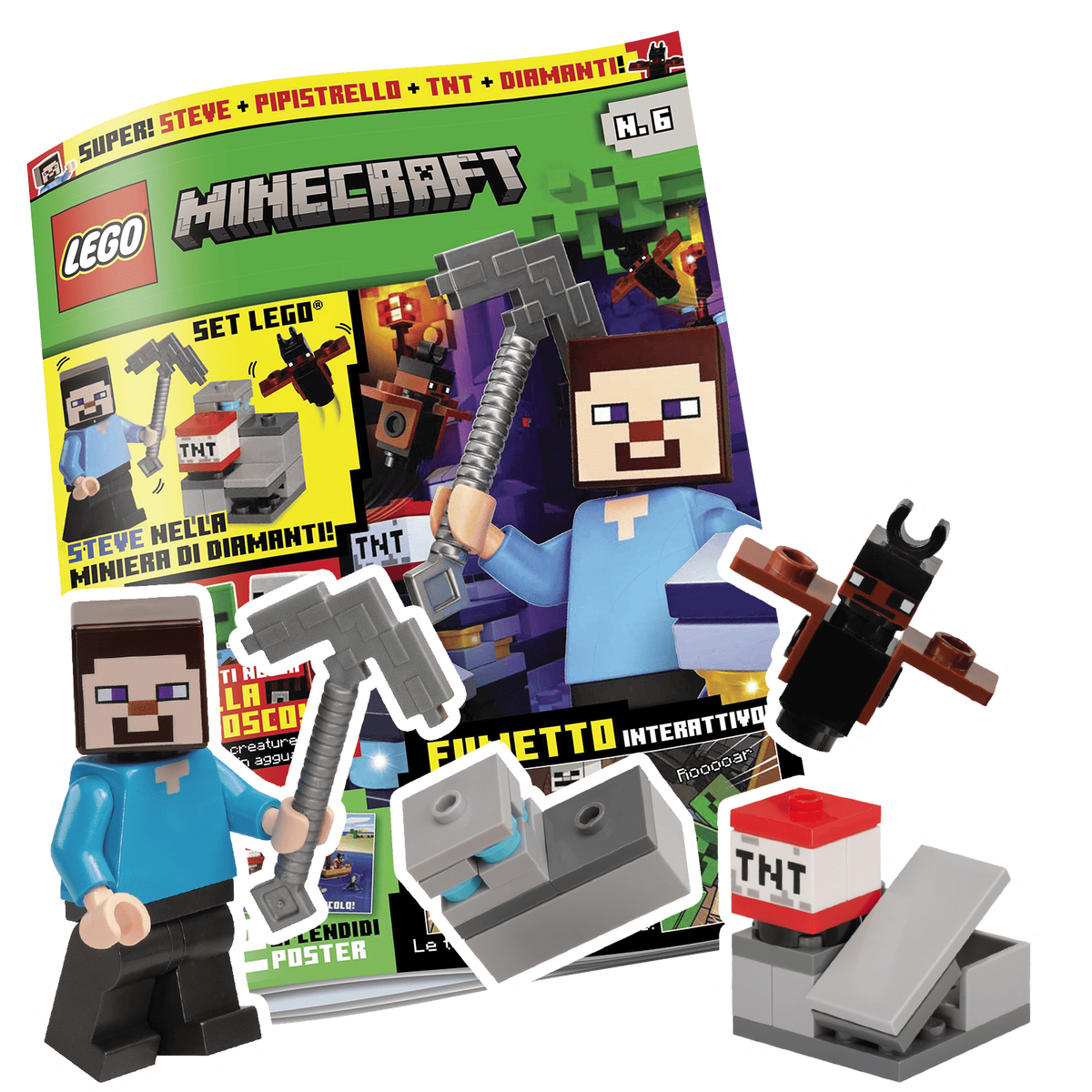 LEGO MINECRAFT N.6 - GIOCO LEGO: STEVE NELLA MINIERA DI DIAMANTI