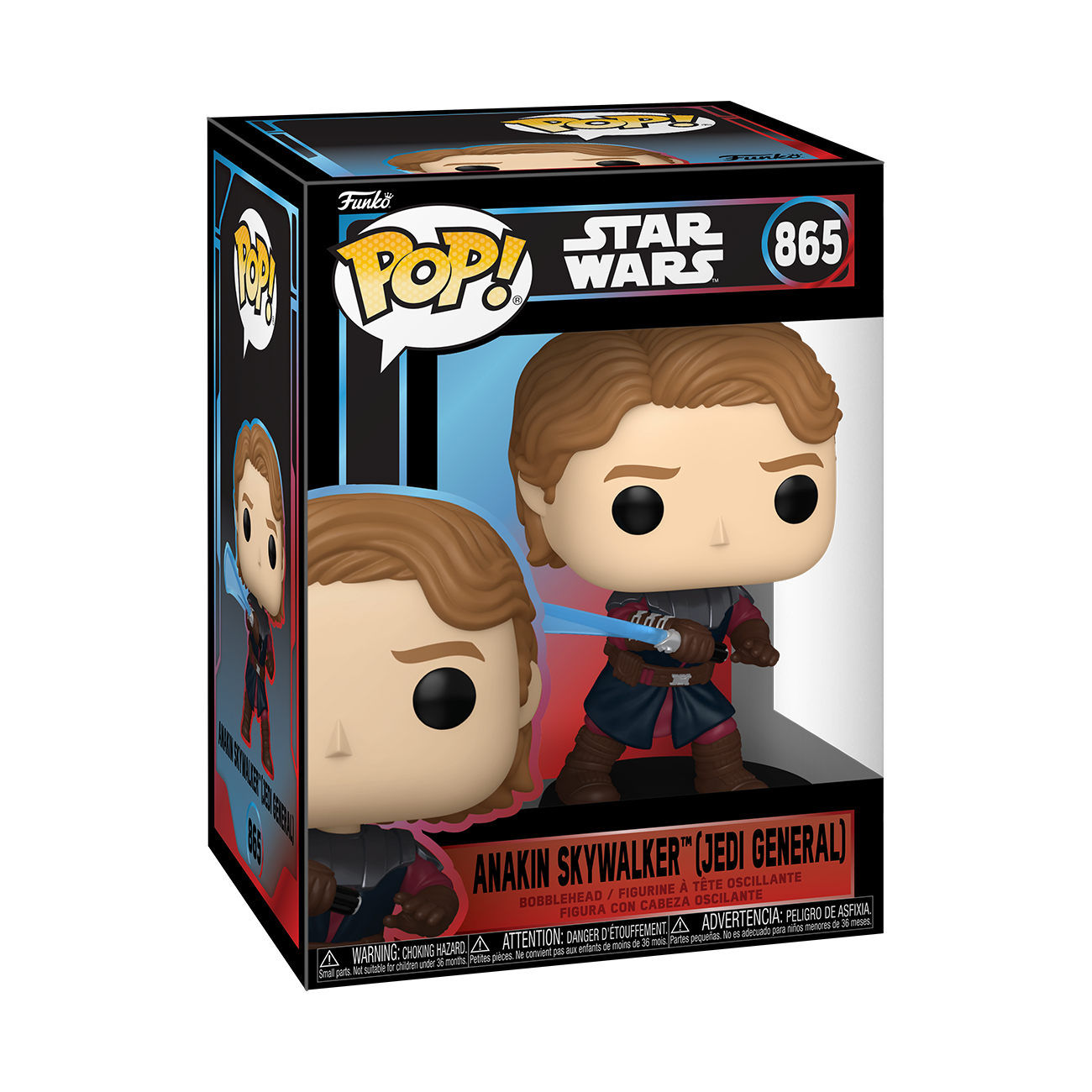 STAR WARS S11 - POP FUNKO VINYL FIGURE 865 ANAKIN SKYWALKER (JEDI GENERAL) 9CM