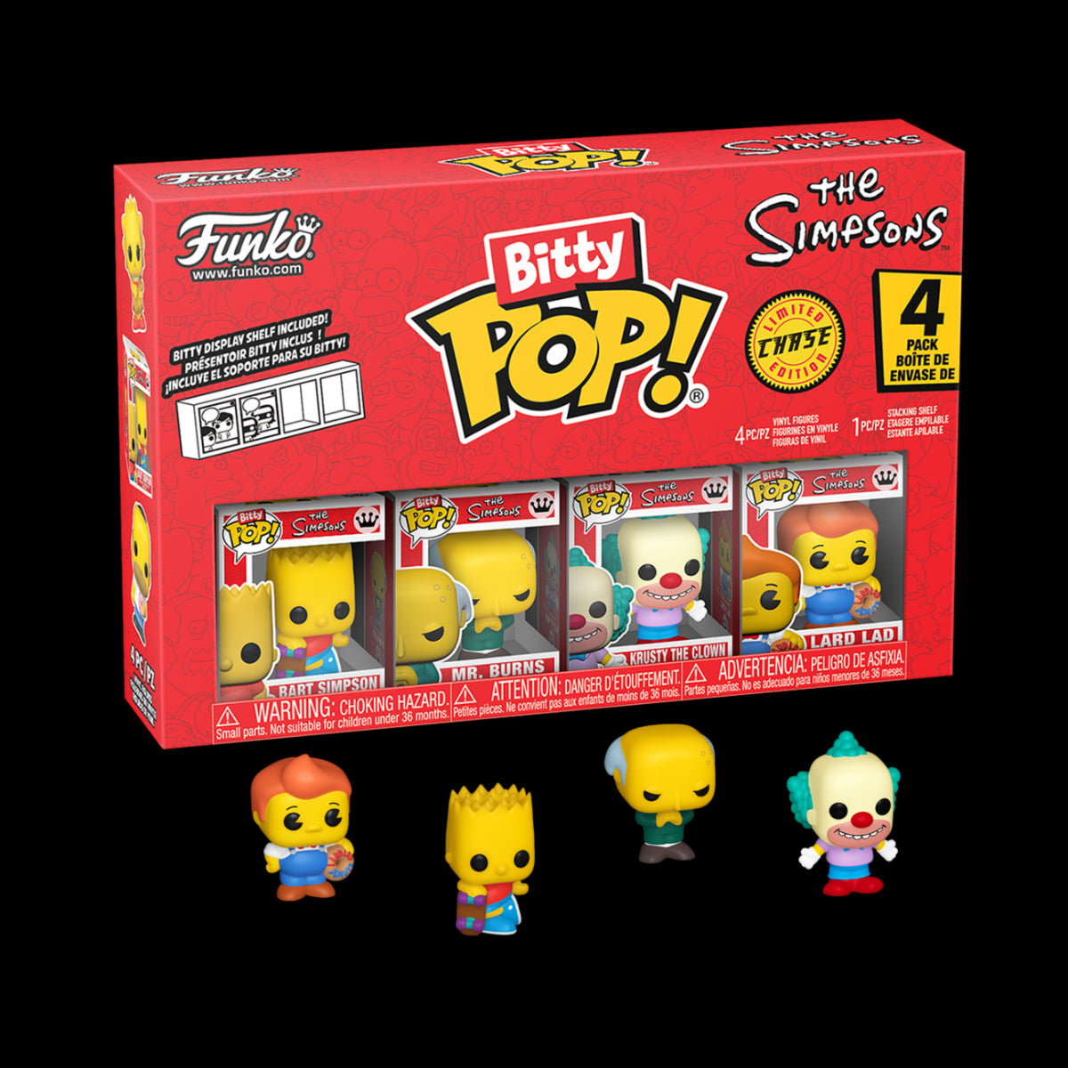 85707 - THE SIMPSONS - POP FUNKO BITTY VINYL FIGURE - BART (4PK)