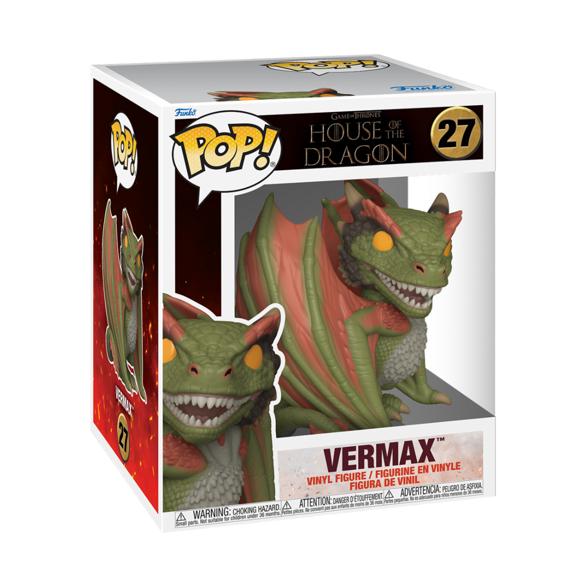 GAME OF THRONES: HOUSE OF THE DRAGON - POP FUNKO SUPER VINYL FIGURE 27 VERMAX 15CM