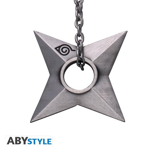 ABYKEY395 - NARUTO SHIPPUDEN - PORTACHIAVI IN 3D - SHURIKEN KONOHA