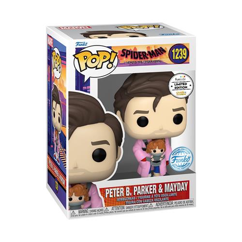 MARVEL: SPIDER-MAN ACROSS THE SPIDER-VERSE - POP FUNKO VINYL FIGURE 1239 PETER B. PARKER & MAYDAY 9CM GA EXCL