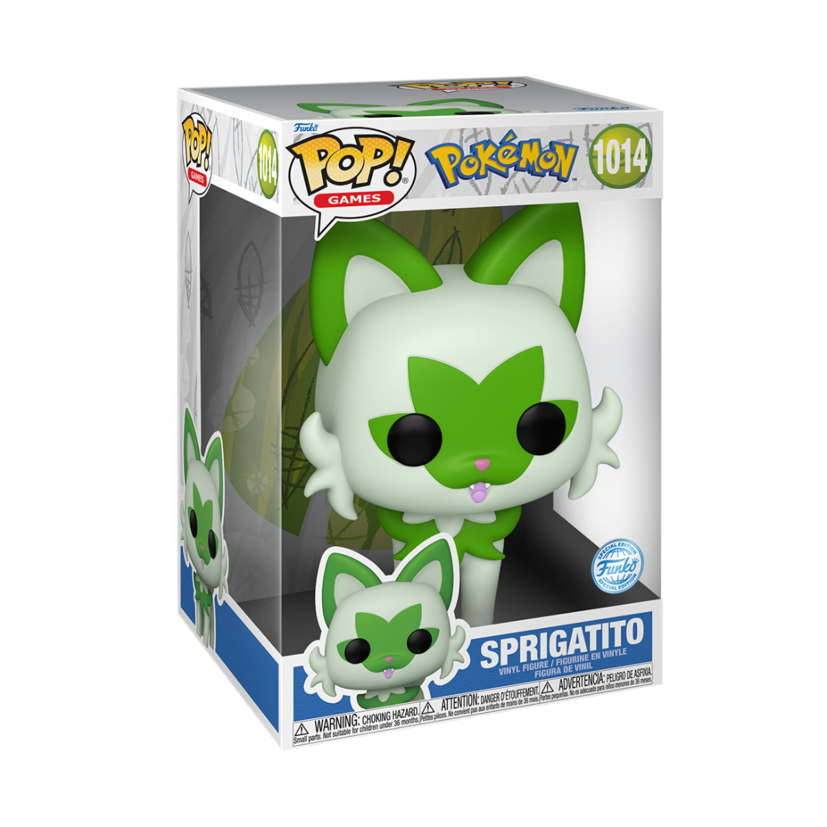 POKEMON - POP FUNKO JUMBO VINYL FIGURE 1014 SPRIGATITO (EMEA) 25CM