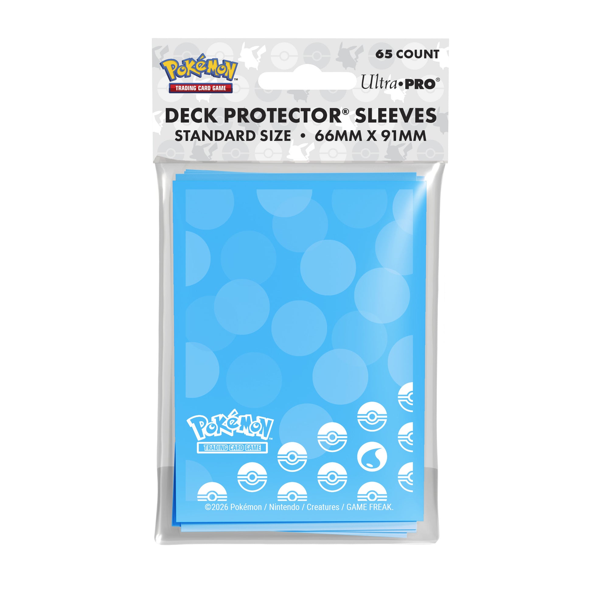16744 - 65 DECK PROTECTOR SLEEVES - POKEMON - WATER TYPE