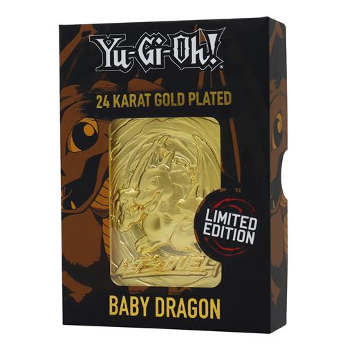 83360 - YU-GI-OH! - METAL GOLD CARD COLLECTIBLE REPLICA - BABY DRAGON